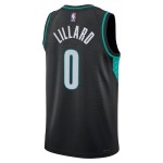 Maillot NBA Portland Trail Blazers Damian Lillard Nike 2025-26 City Edition Noir Swingman - Homme